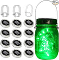 ZNYCYE Solar Mason Jar Lights, 12 Pack 30 LED Fairy Firefly Mason Jar Lids Outdoor Waterproof String Lights with Hangers(NO Jars) for Regular Mouth Jars Patio Garden Yard Wedding Decoration - Green-Ruum Studio Home