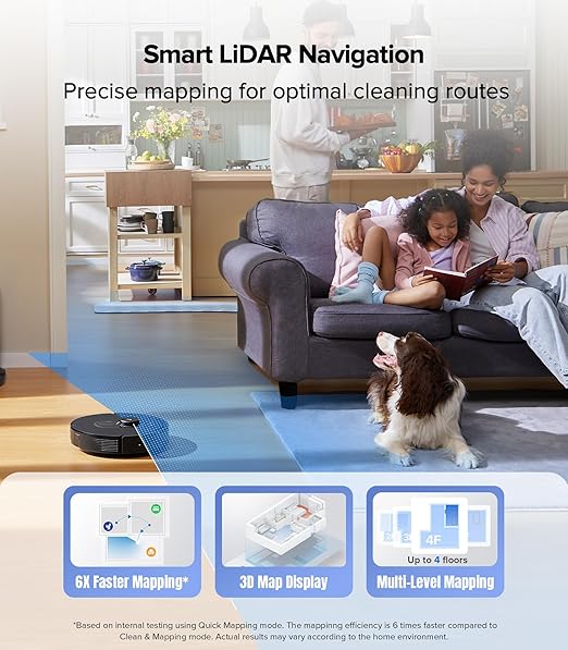roborock Q5 Max+ Robot Vacuum with Self-Empty Dock, Upgraded from Q5+, 5500 Pa Suction, DuoRoller Brush, Hands-Free Cleaning for up to 7 Weeks, PreciSense LiDAR Navigation, App & Voice Control-Ruum Studio Home