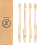 Sea Turtle Plant-Based Bristles, Compact Bamboo Toothbrushes, Soft Natural Toothbrush for Adults (4 Pack)-Ruum Studio Home