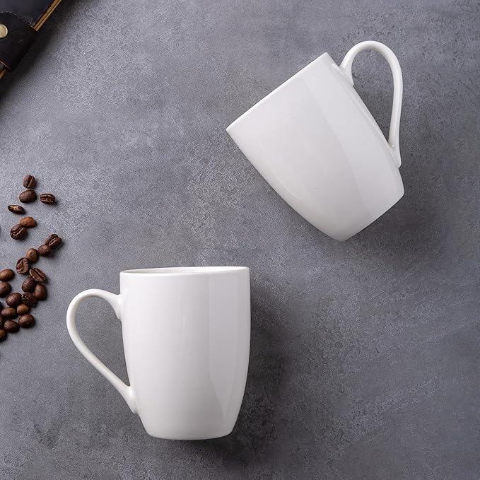 GBHOME 16oz Coffee Mugs Set of 6, Large Ceramic Coffee Mugs for Man, Woman, Dad, Mom, Modern Coffee Mugs Set with handle for Tea/Latte/Cappuccino/Milk/Cocoa. Dishwasher&Microwave Safe,White-Ruum Studio Home