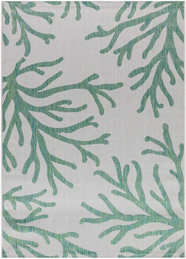 Keen Home Design Terrace Outdoor Area Rug - 5x8 Washable Indoor/Outdoor Rug for Patio, Kitchen, Balcony, Beach, Garden, Deck and Porch, Size: 5'3"x7'7"-Ruum Studio Home