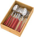 Bamboo Kitchen Drawer Organizer, Wooden Storage Box for Utensil Organizer Silverware Tray Cutlery Holder Flatware Containers - Multi-Use Deep Drawer Dividers Organizer for Bathroom, Jewelry (9"6"2.5")-Ruum Studio Home
