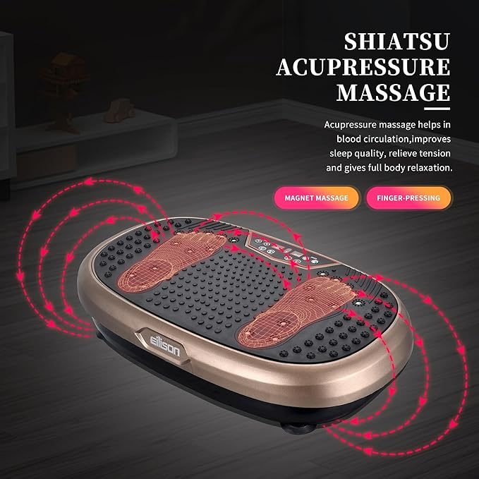 EILISON FitMax 3D XL Vibration Plate Exercise Machine - Whole Body Workout Vibration Platform w/Loop Bands - Lymphatic Drainage Machine for Weight Loss, Shaping, Wellness, Recovery-Ruum Studio Home