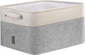 BALEINE 1 Pack Fabric Storage Bins for Shelves, Linen Storage Baskets for Organizing, Decorative Closet Bins for Clothes, Home (Grey, 15''x11''x9.5'')-Ruum Studio Home