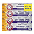 ARM & HAMMER Complete Care Toothpaste, Teeth Whitening Toothpaste with Baking Soda, Fluoride, Whole Mouth Protection, Fresh Mint Flavor, 6.0 oz (Pack of 4)-Ruum Studio Home