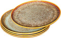 Ceramic Dinner Plates Dish Set,Set of 4,for Lunch snacks -Microwave Oven & Dishwasher Safe,Scratch Resistant,Dinnerware Kitchen Porcelain Serving Dishes 10 Inch Round-Ruum Studio Home