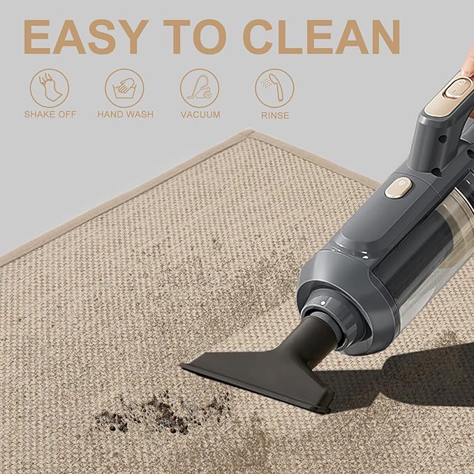 LEKEEPGO Door Mat 17"x29", Door Mat Indoor Entrance, Non Slip Rubber Backing Front Door Mat Washable Absorbent Inside Door Mat Low-Profile Doormat Entryway Mat Resist Dirt Indoor Door Mat, Khaki-Ruum Studio Home