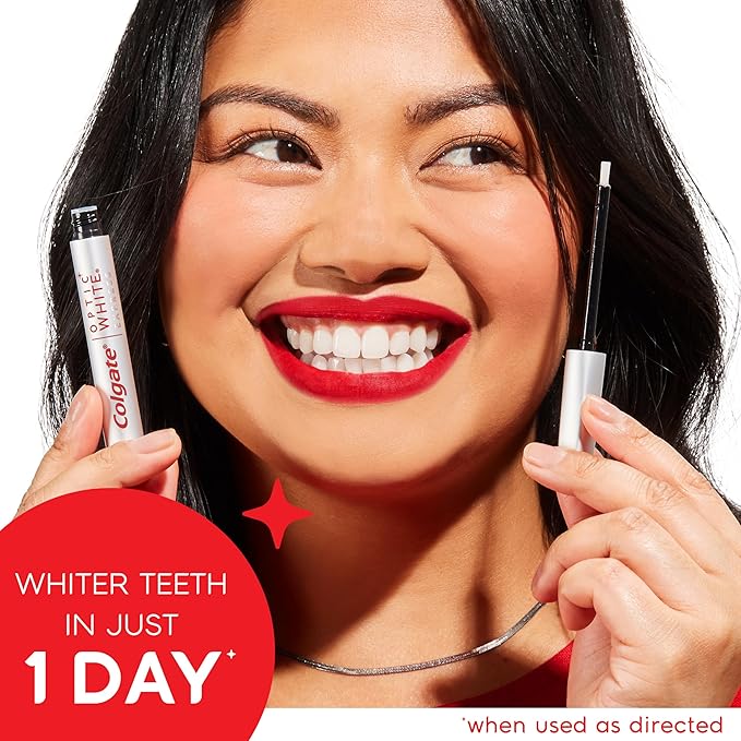 Colgate Optic White Express Teeth Whitening Pen, Enamel-Safe Tooth Whitening Applicator, Helps Whiten Teeth in As Little As 1 Day of Use, 7 Day Whitening Treatment, 0.08 fl oz-Ruum Studio Home