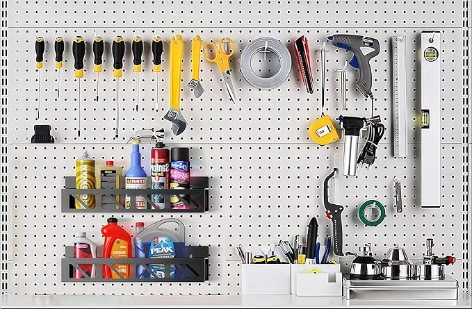 Magnetic Spice Rack Organizer for Fridge Seasoning Organizer for Kitchen storage with Screw or Adhesive Hanging,Magnetic Shelf with Hook for Refrigerator and Oven (Black, 5pack&12pcs)-Ruum Studio Home