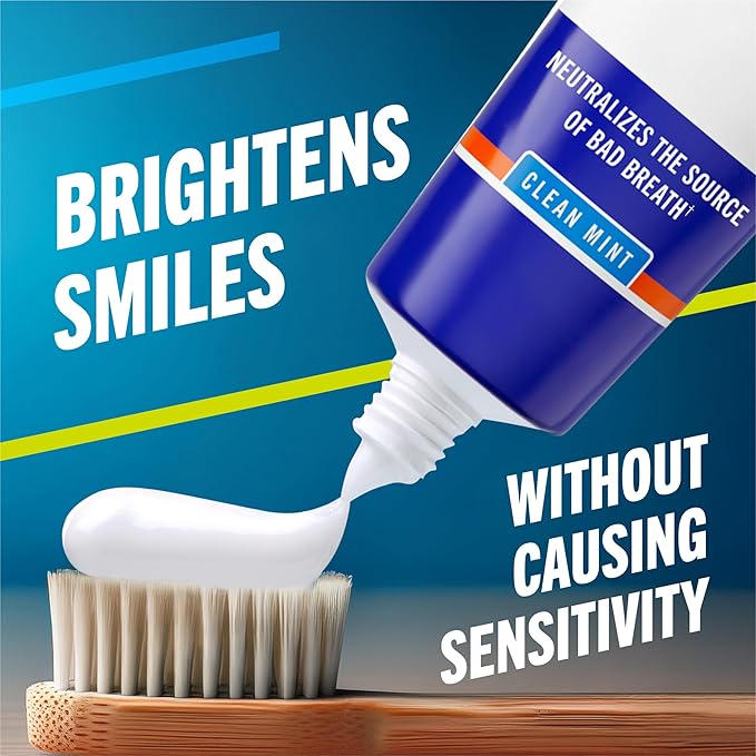 TheraBreath Healthy Gums Toothpaste, Fights Bad Breath for 12 Hours, with Stannous Fluoride for Anticavity & Gingivitis Protection, Clean Mint, 4 Oz, 2-Pack-Ruum Studio Home