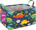 Rectangular Storage Basket Fabric Organizer Bin for Toys,Books,Clothes,Gifts,Pets-Perfect for Home,Office,Nursery,Dorm,Shelf(Rec Forest Dinosaurs)-Ruum Studio Home