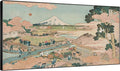 SIGNWIN 30"x60" Extra Large Framed Wall Art Japanese Ukiyo-e Landscape, Timeless Mt. Fuji Scene for Zen-Inspired or Asian-Style Interiors for Home Living Room Bedroom Decor (Frame Assembly Required)-Ruum Studio Home