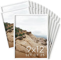 HAUS AND HUES 9x12 White Metal Picture Frames - Features Premium Aluminum, Vertical & Horizontal Hang, Shatterproof Plexiglass - Perfect for Home, Room, Office (9x12 in, White, Set of 25)-Ruum Studio Home
