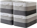 TcaFmac Storage Basket for Organizing - Large 4 Pack 16x12x8 inch Fabric Storage Bins for Shelves, Collapsible Storage Cubes for Closet Cloth Toy Gift Kids (Gradient Gray)-Ruum Studio Home
