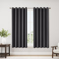ChrisDowa Blackout Curtains 70 inches Wide for Bedroom - 2 Panels Set Extra Wide Grommet Thermal Insulated Room Darkening Curtains for Living Room (Dark Grey, 70 x 63 Inch)-Ruum Studio Home