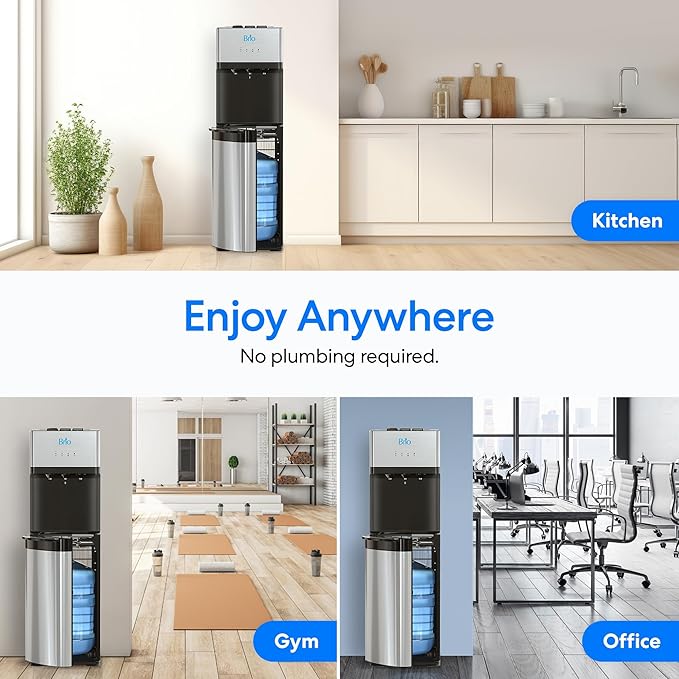 Brio Self Cleaning Bottom Loading Water Cooler Water Dispenser – Limited Edition - 3 Temperature Settings - Hot, Cold & Cool Water-Ruum Studio Home