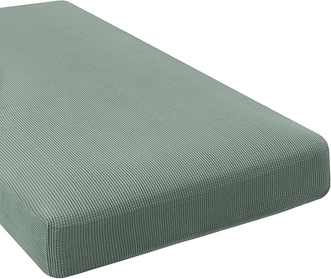H.VERSAILTEX Super Stretch Individual Chaise Cover Sectional Couch Covers for L Shaped Sofa Both Left/Right Featuring Thick Jacquard Textured Twill Fabric (1 Piece Chaise Cover, Sage)-Ruum Studio Home