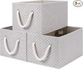 StorageWorks Storage Baskets for Shelves, Foldable Fabric Closet Storage Bins with Handles, Fabric Storage Bins Clothes Organizer, Khaki Check, 3-Pack, Large-Ruum Studio Home