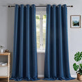 Blackout Curtains 108 Inches Long for Bedroom, Thermal Insulated Blackout Curtains 2 Panels Set, Solid Grommet Privacy Room Darkening Drapes for Living Room Windows(W52 x L108, Navy Blue)-Ruum Studio Home