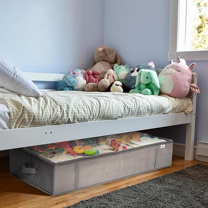Closet Organizers and Storage - Maximize Space with Under Bed Storage Containers & Clothes Storage - Ideal Closet Organizer, Toy Storage Organizer & Underbed Storage (Grey, 4 Pack)-Ruum Studio Home