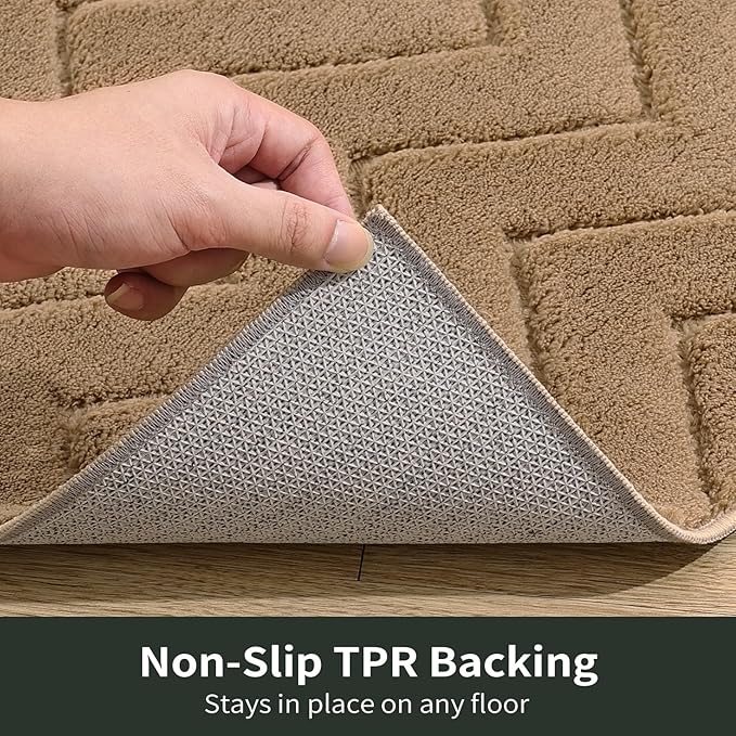 Stiio Dirt Trapper Door Mat 24x35.5 Inches, Front Doormat Indoor Outdoor Entrance Low Pile, All-Season, All-Weather Absorbent Entry Rug, Washable Non Slip Rug for Entryway, Brown-Ruum Studio Home