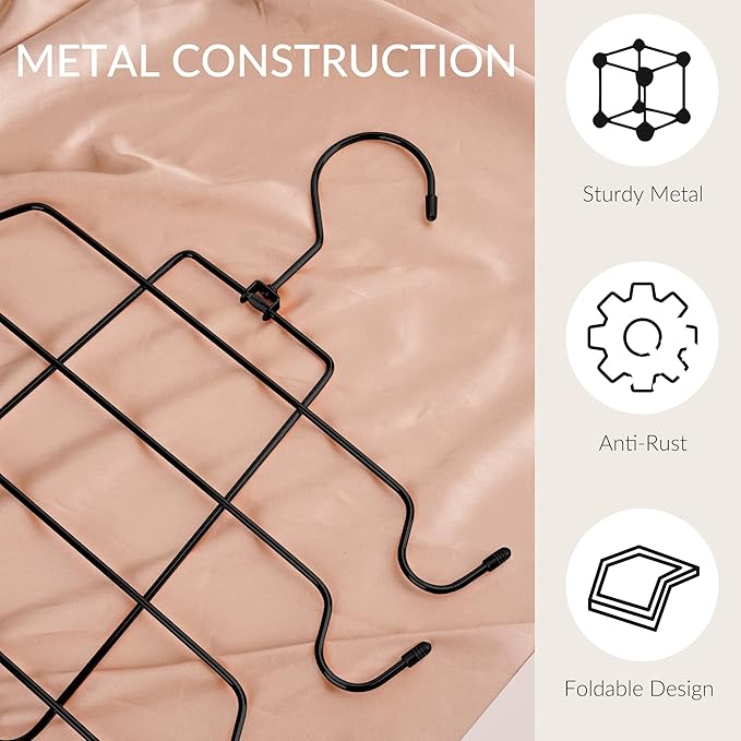 ZEDODIER Tank Top Hanger, 4 Pack Space Saving Bra Hangers, Non-Slip Hanging Sport Bras Holder, Closet Organizers and Storage for Camisoles Tank Tops Bras Ties Swimsuits Strappy Dress, Black-Ruum Studio Home