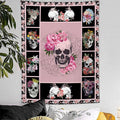 yowecso Sugar Skull Tapestry Horror Skeleton Tapestry Wall Hanging for Bedroom Rose Skull Tapestries Aesthetic Wall Decor for Home Dorm Living Room 40"x60"-Ruum Studio Home