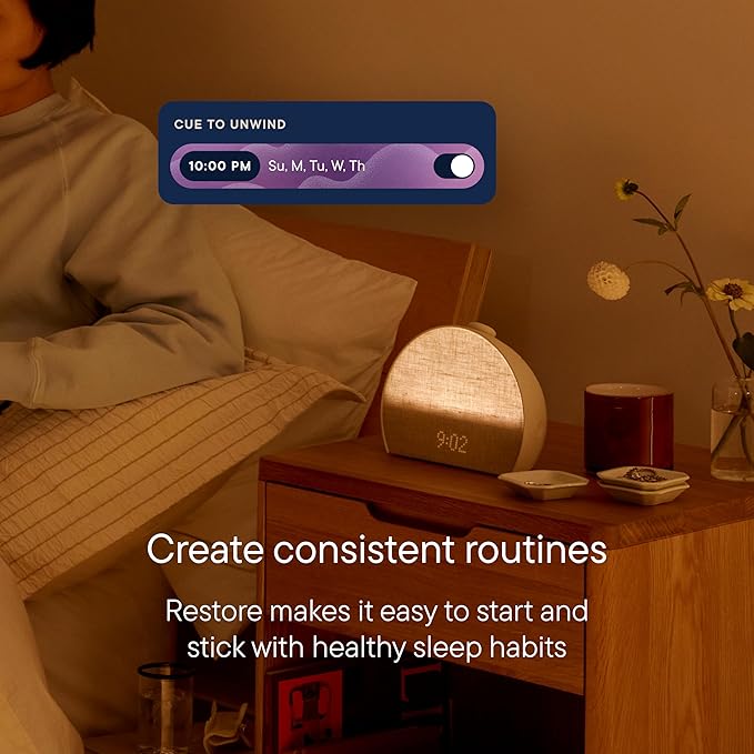 Hatch Restore 3 Sunrise Alarm Clock, Sound Machine, Smart Light (Cocoa) - White Noise, Screen-Free Sleep Routine-Ruum Studio Home