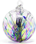 Luke Adams Handmade Glass Gazing Balls for Garden on Clearance – Hand Blown Glass Gazing Ball for Yard Décor – Decorative Garden Globe (Sea Sky Violet)-Ruum Studio Home