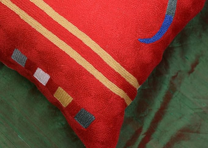 Kandinsky Abstract Pillow Cover - Red, 18x18, Modern, Abstract, Home Decor, Couch, Sofa, Bed, Chair, Loveseat, Living Room, Bedroom, Porch, Outdoors, Office-Ruum Studio Home