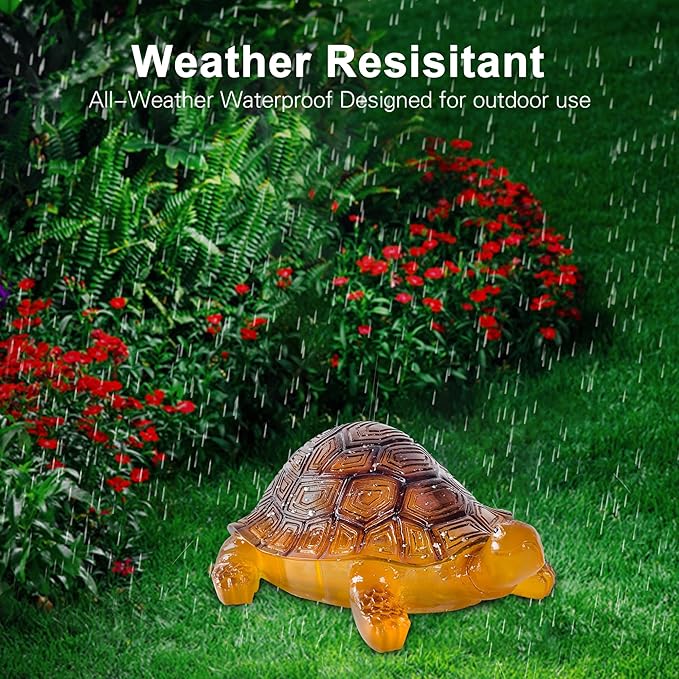 Solar Turtle Lights Deck Decorative Lighting Statue Lawn Patio Backyard Outdoor Garden Decoration Housewarming Gift-Ruum Studio Home