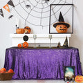 SquarePie Sequin Tablecloth 90 x 156 Inch Purple Sparkly Table Cloth for Wedding Halloween Party-Ruum Studio Home