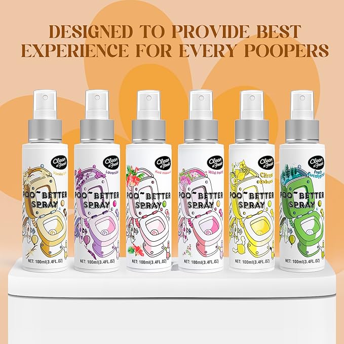 Clean-n-Fresh Toilet Spray 6.8 Fl.Oz, Vanilla Scent, Natural Plant Essential Oil Air Freshener & Odor Eliminator-Ruum Studio Home