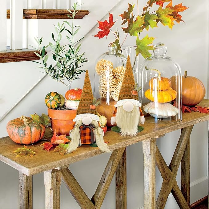 Lovinland Fall Decor - Fall Decorations for Home - Cute Thanksgving Gnomes Plush Doll for Office, Indoor, Room, Mantel, Shelf, Tiered Tray, Porch, Desk, Harvest Table Centerpieces - Autumn Gifts-Ruum Studio Home
