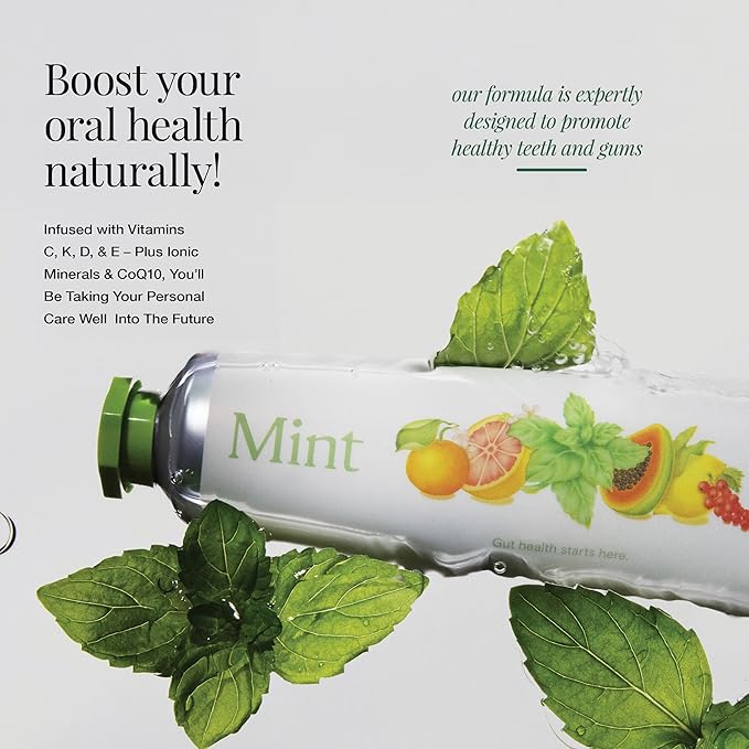 Revitin Toothpaste | Fluoride-Free Prebiotic Mint Tooth Gel | No SLS, Gluten Free, Dye Free, GMO Free, No Sweeteners | Non-Toxic, Kid Approved, Pack of 3-Ruum Studio Home