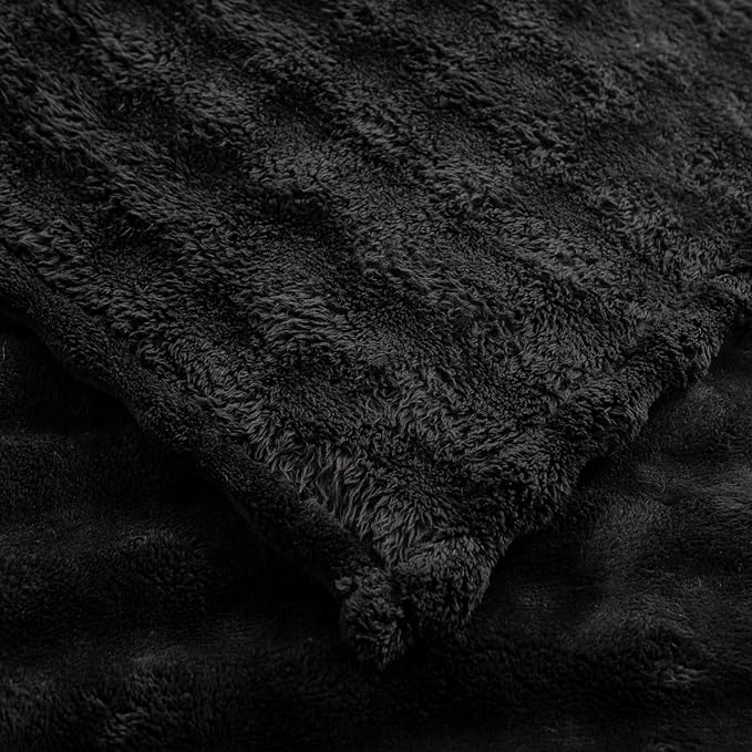 YUSOKI Luxury 3D Bubble Throw Blanket 3.1lb,All Ages,Home Decoration, (Black,60 * 80inches)-Ruum Studio Home