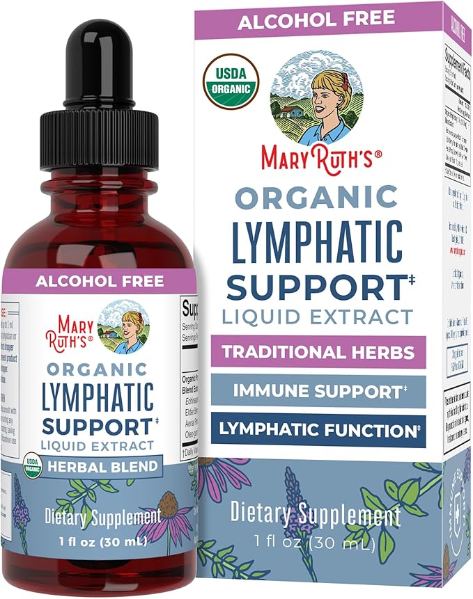 MaryRuth Organics Lymphatic Support Drops | USDA Organic Lymphatic Cleanse Immune Support Supplement| Lymphatic Support with Echinacea & Elderberry | Blue Vervain | Vegan | Non-GMO | 30 Servings-Ruum Studio Home