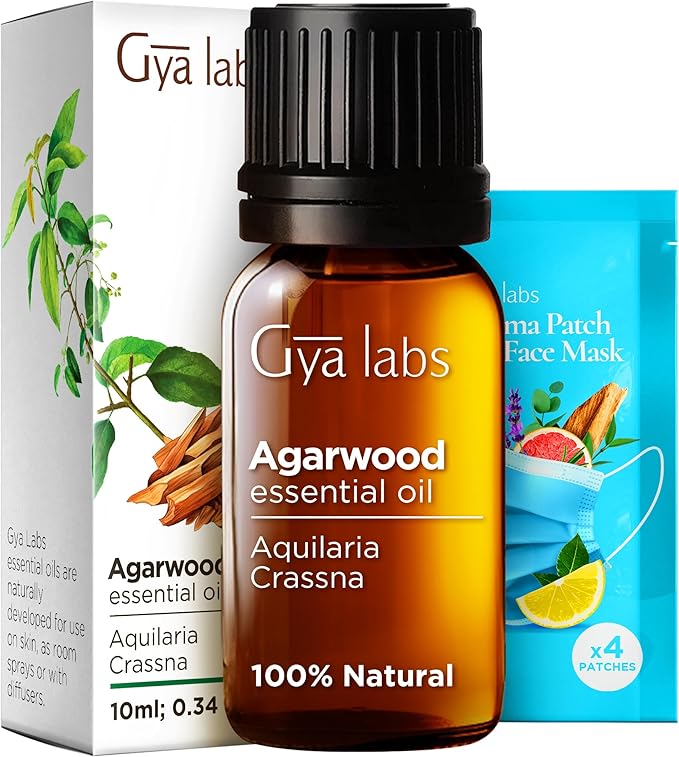Gya Labs Agarwood Essential Oils for Diffusers - 0.34 Fl Oz - 100% Pure Natural Agarwood Oils for Skin, Massage Candle Making Scent-Ruum Studio Home