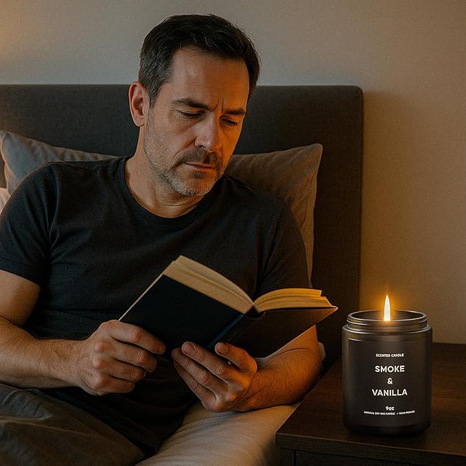 Scented Candles, 9oz×4 Scented Candles for Men, Soy Candle Gifts for Men, Personalized Blessing Minimalist Men's Candle-Ruum Studio Home