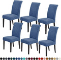 Joccun Chair Covers for Dining Room Set of 6, Dining Chair Slipcovers Stretch Dining Room Chair Covers Seat Protector,Washable Parsons Chair Cover for Home,Banquet(Riverside,6 Pack)-Ruum Studio Home