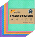 Swedish Dish Cloths - 10 Pack Reusable Kitchen Dishcloths - Ultra Absorbent Dish Towels for Washing Dishes - Cellulose Sponge Cloth Cleaning Rag - Assorted-Ruum Studio Home