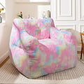 Recaceik Large Plush Bean Bag Chairs, Memory Foam Bean Bag Chair for Adults & Kids with Armrests, Comfy BeanBag Lounge Lazy Floor Sofa Accent Chair for Living Room, Bedroom, Dorm, Colorful Rainbow-Ruum Studio Home