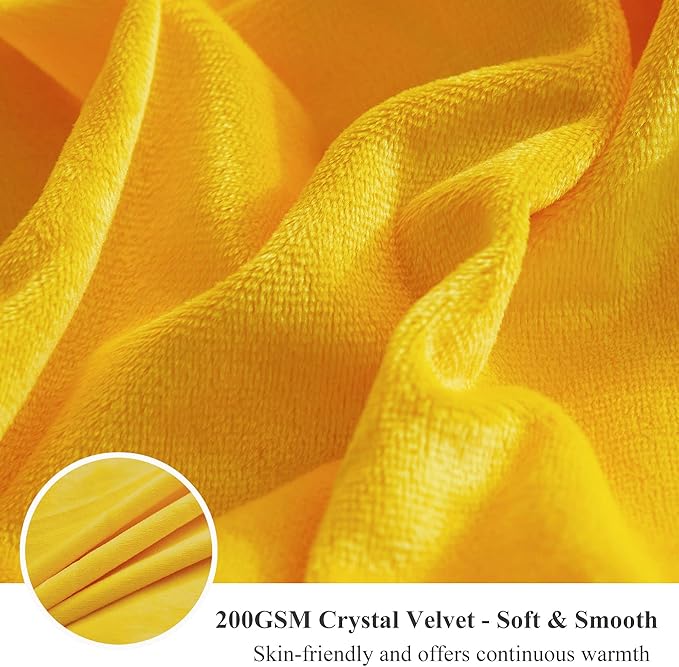 XeGe Luxury Faux Fur Blanket, Yellow Soft 60x90 Fluffy Throw for Bed, Cozy Shaggy Plush Couch Throw, Cute Furry Fuzzy Big Blanket for Kids Women Men Teen Girls Yellow, 60x90-Ruum Studio Home