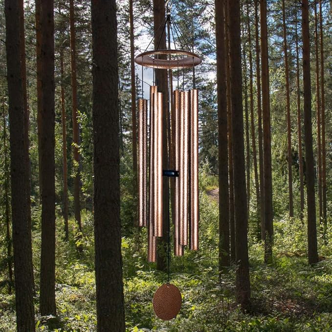 50 Inch Wind Chimes for Outside Deep Tone Large Sound Church Bell Rings Memorial Mother Day Copper Vein Thickness of Tube 3.6mm Taiwan Made-Ruum Studio Home