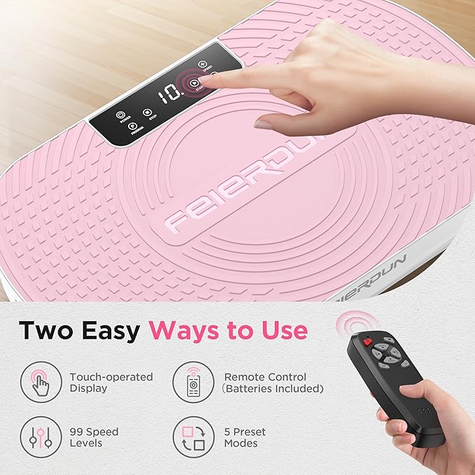 FEIERDUN Vibration Plate Exercise Machine, Vibration Plate for Lymphatic Drainage, Power Plate Vibration Platform for Weight Loss, Toning & Wellness-Ruum Studio Home
