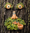 Tree Face Decor Outdoor,Whimsical Outdoor Art with Bird Feeder,Tree Hugger Bark Ghost Face Decoration Funny Yard Art,Garden Creative Decoration (8 INCH)-Ruum Studio Home