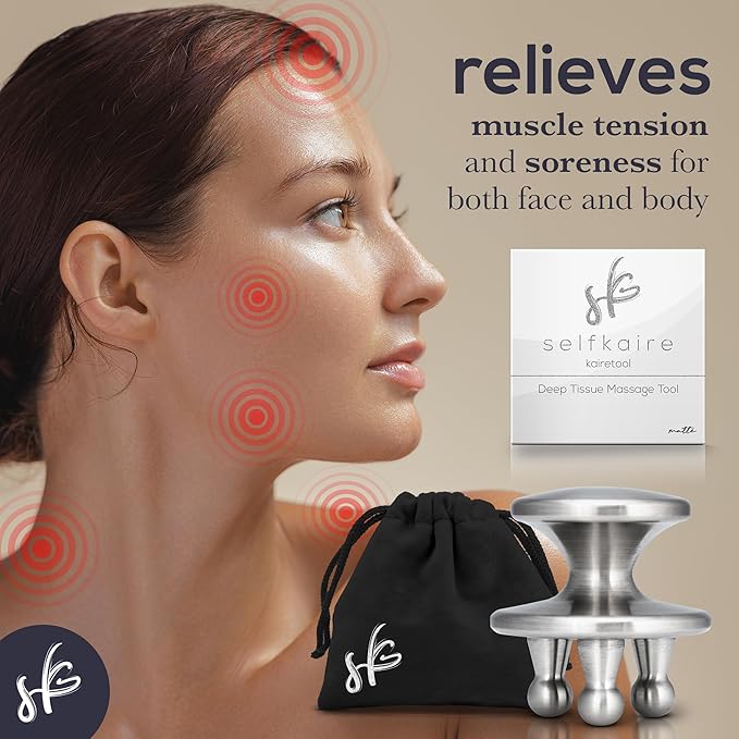 Kairetool Face & Body Massager, Lymphatic Drainage, Deep Tissue Massage, Pressure Point Therapy for Depuffing and Debloating, Fascia and Myofascial Release, Reduces Look of Cellulite, Matte-Ruum Studio Home