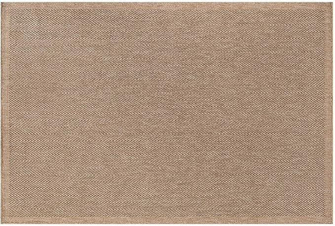 CAMILSON Easy Jute Rug 2x3, Indoor Outdoor Natural Color Fiber Area Rugs for Bathroom and Kitchen Rug, Herringbone Seagrass Boho Woven Design, Easy-Cleaning, Washable Outside Carpet Alfombras (2 x 3)-Ruum Studio Home