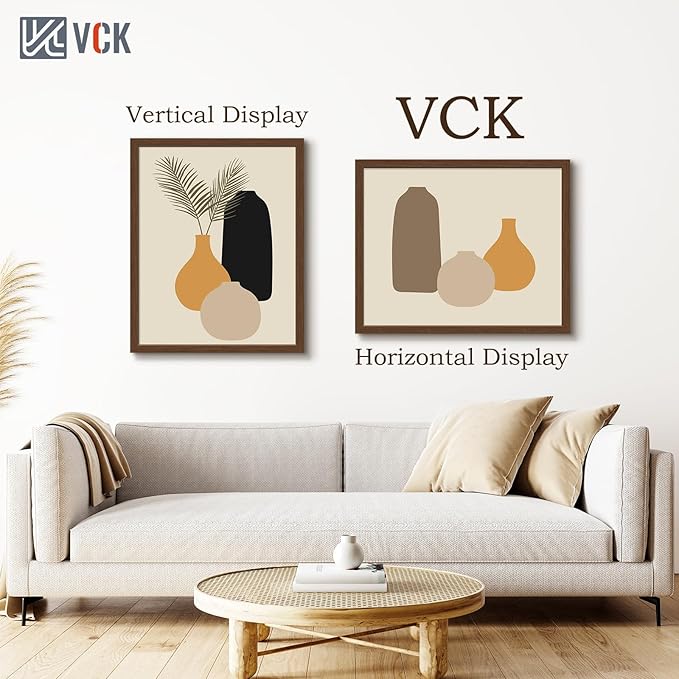 VCK 24x30 Brown Poster Frame 3 Pack, Wood Picture Frame with Exclusive Wood Grain, Wall Mounting Hanging-Ruum Studio Home