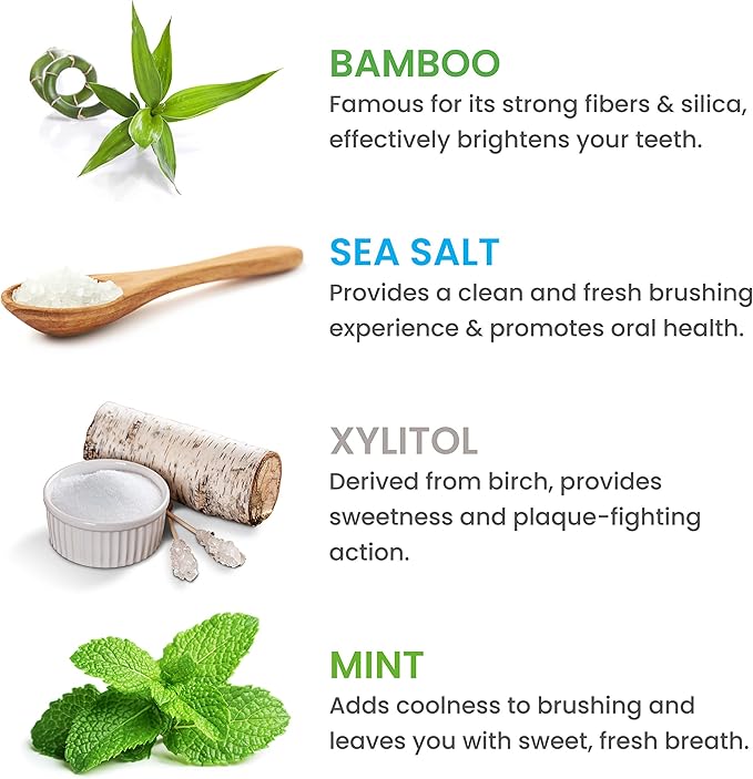 Himalaya Botanique Whitening Antiplaque Toothpaste with Bamboo + Sea Salt, Fluoride Free, for Gentle Whitening, 4 oz-Ruum Studio Home